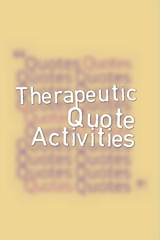 Therapeutic Quote Activities