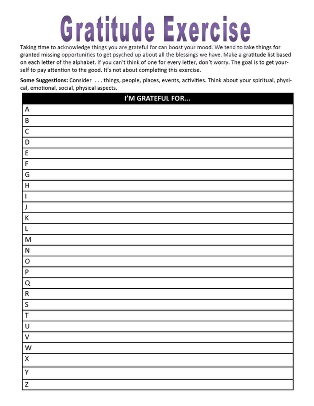Free Printable Gratitude Worksheets For Adults Pdf